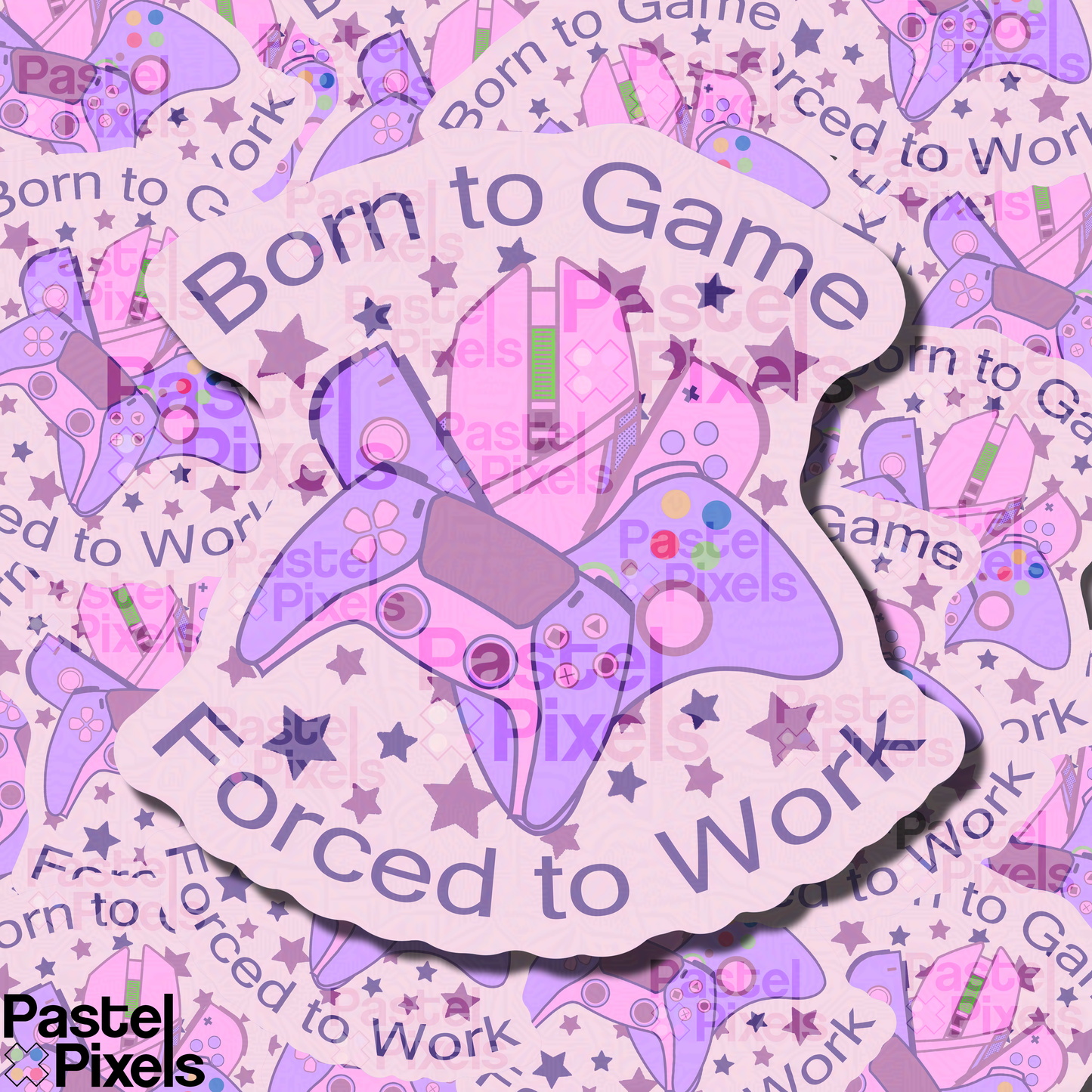 Born to Game Sticker - Pink