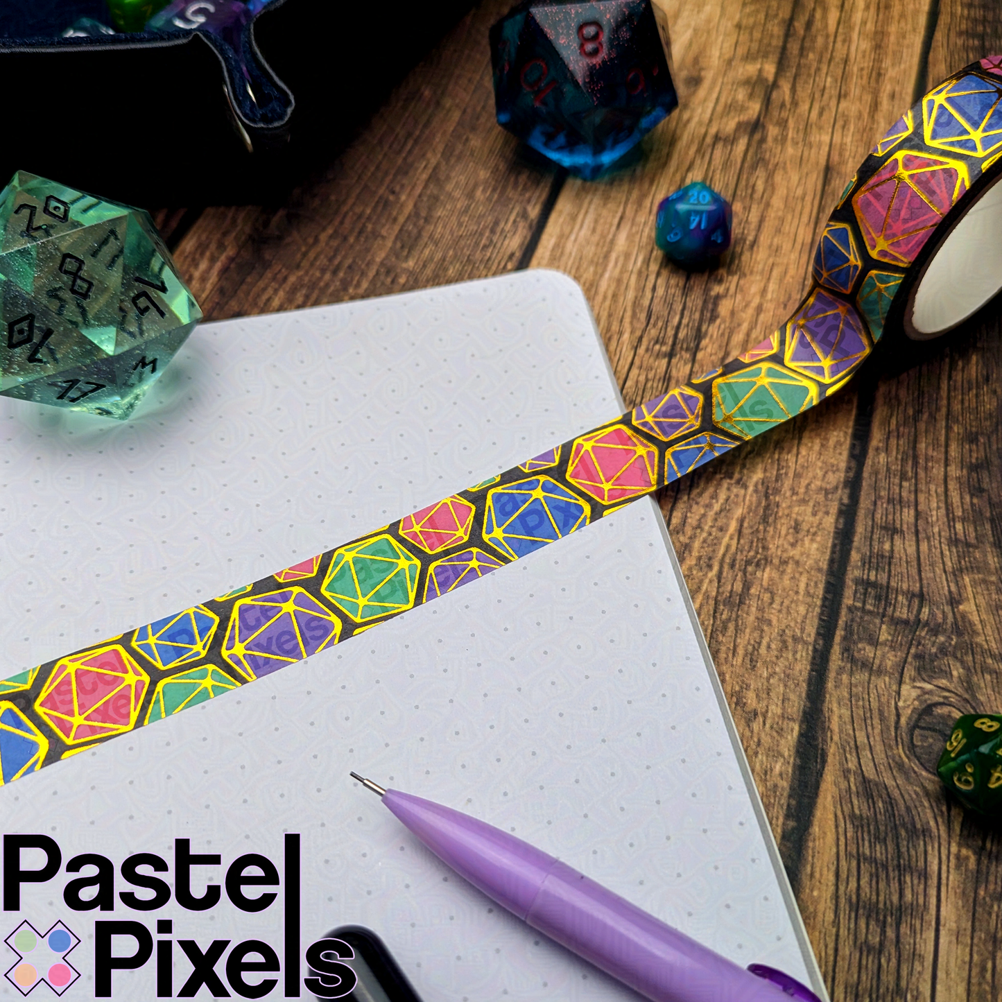 Lots of D20's - Gold Foil Washi