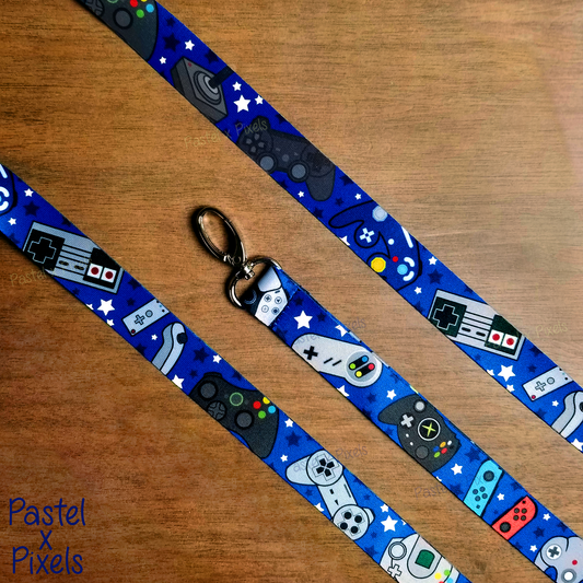 Game Consoles (Blue) - Lanyard