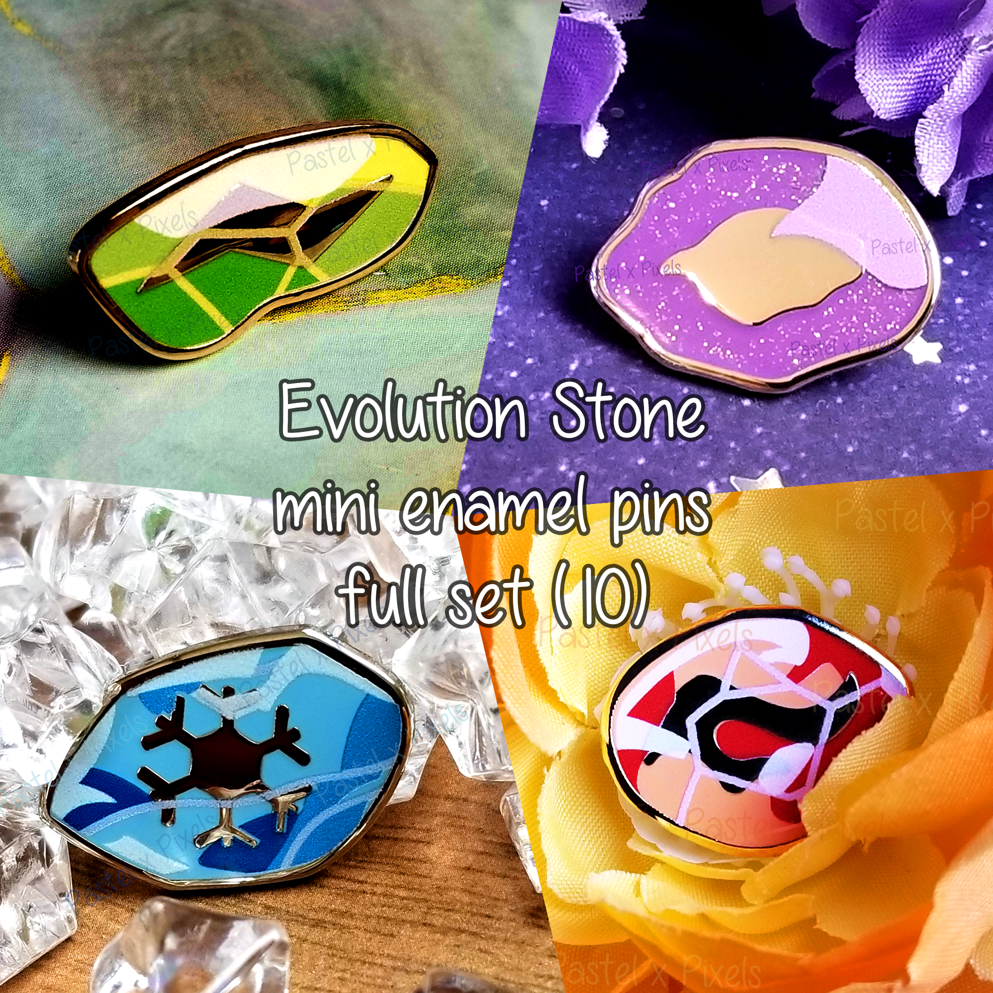 Evolution Stone - Mini Pin Set – Pastel Pixels